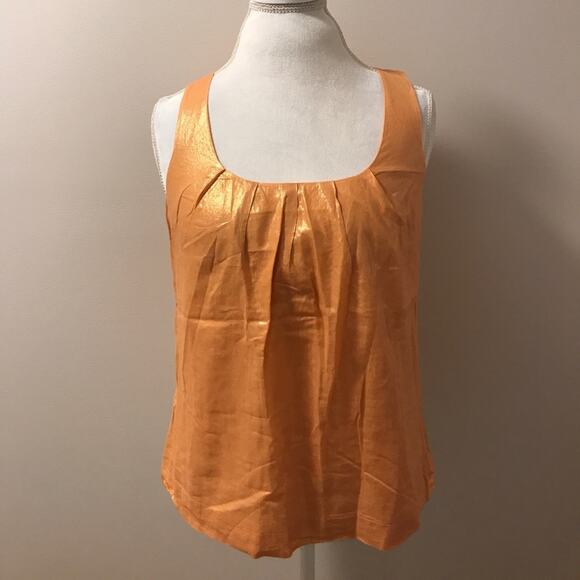 J Crew Top Peach Shimmer Tank Top - Picture 2 of 4